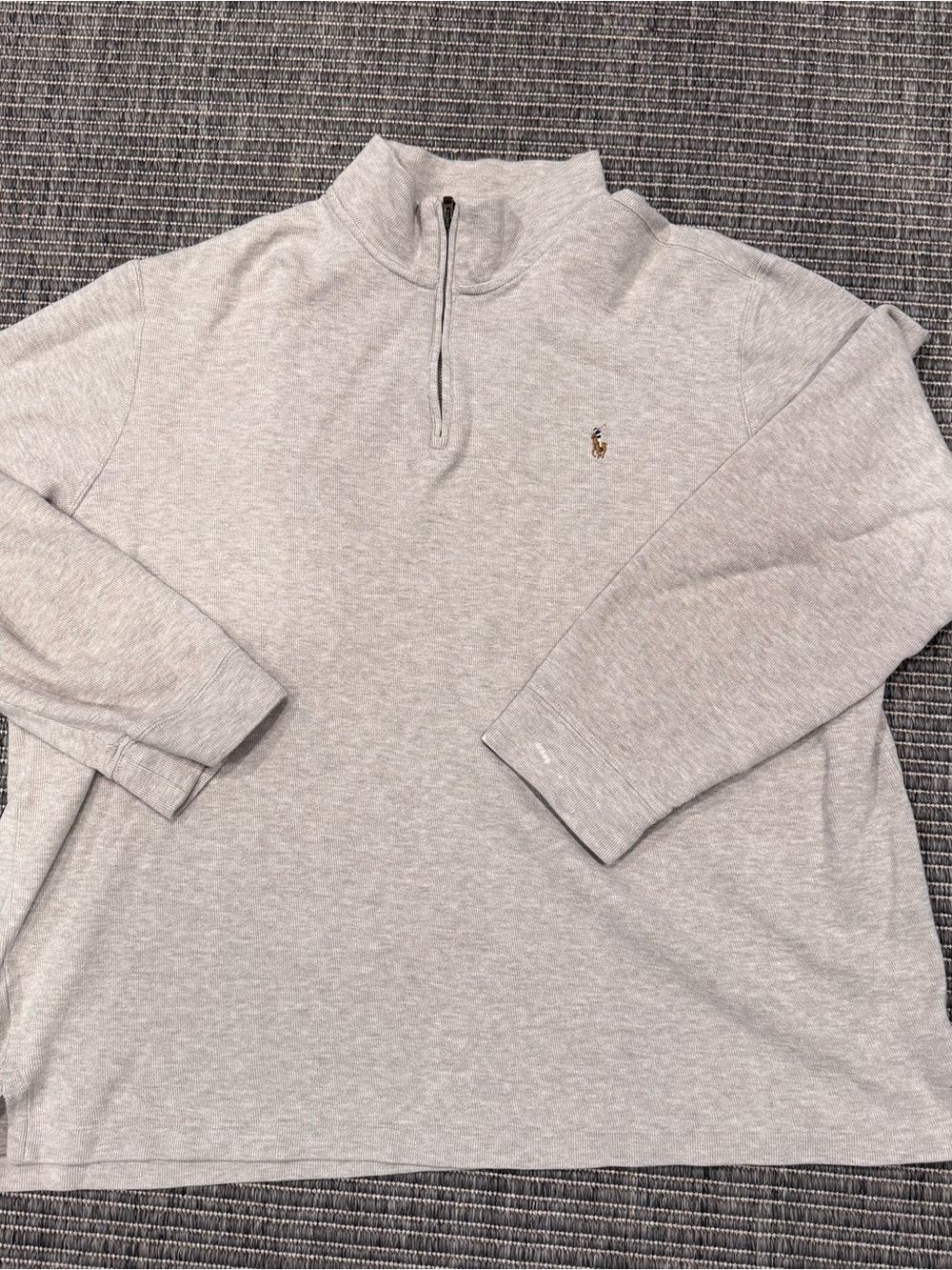 Ralph Lauren Beige Crewneck 1/4 zip sweatshirt